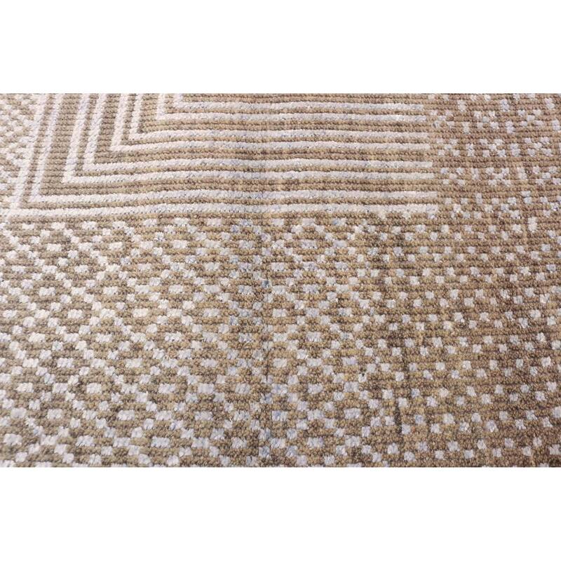 ECARPETGALLERY Hand-knotted Elysian Taupe Silk Rug - 5'2 x 7'7