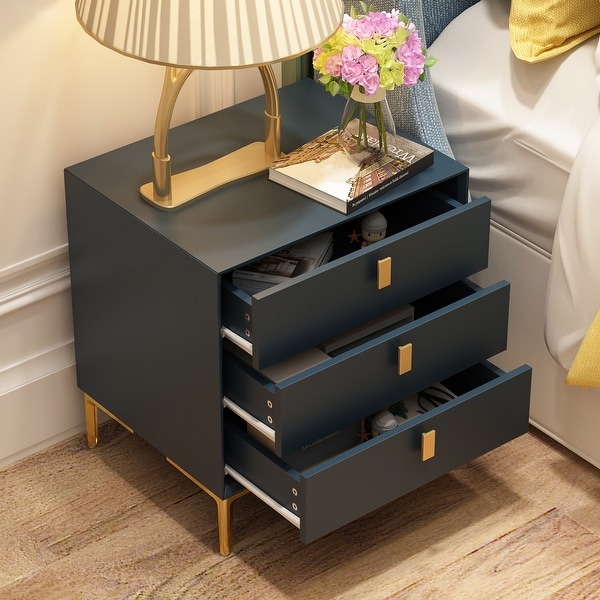 Blue gold bedside table cheap