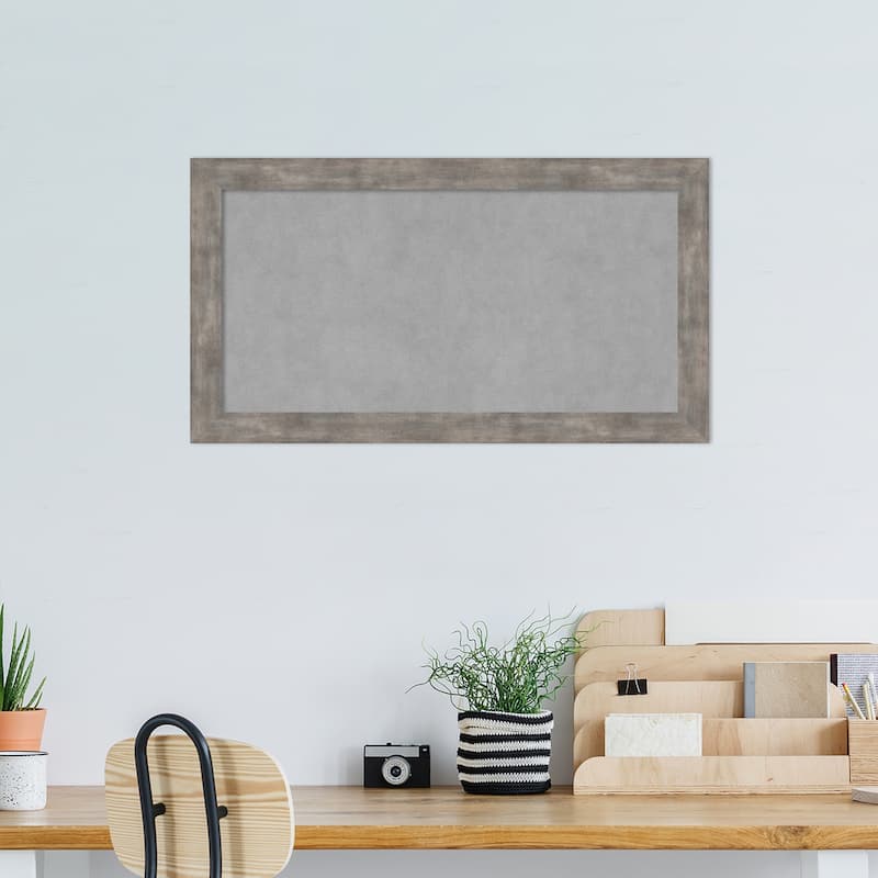 Amanti Art Marred Pewter Framed Magnetic Board