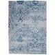 preview thumbnail 24 of 53, Nourison Damask Distressed Contemporary Area Rug 3' 6" x 5' 6" - Blue - Runner/Rectangle