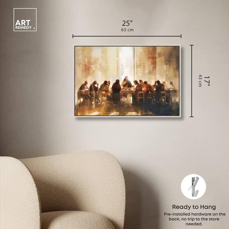 Supper in His Light Canvas by Art Remedy