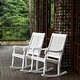 preview thumbnail 8 of 32, Cambridge Casual Lyon Mahogany Oversize Wood Outdoor Rocking Chair