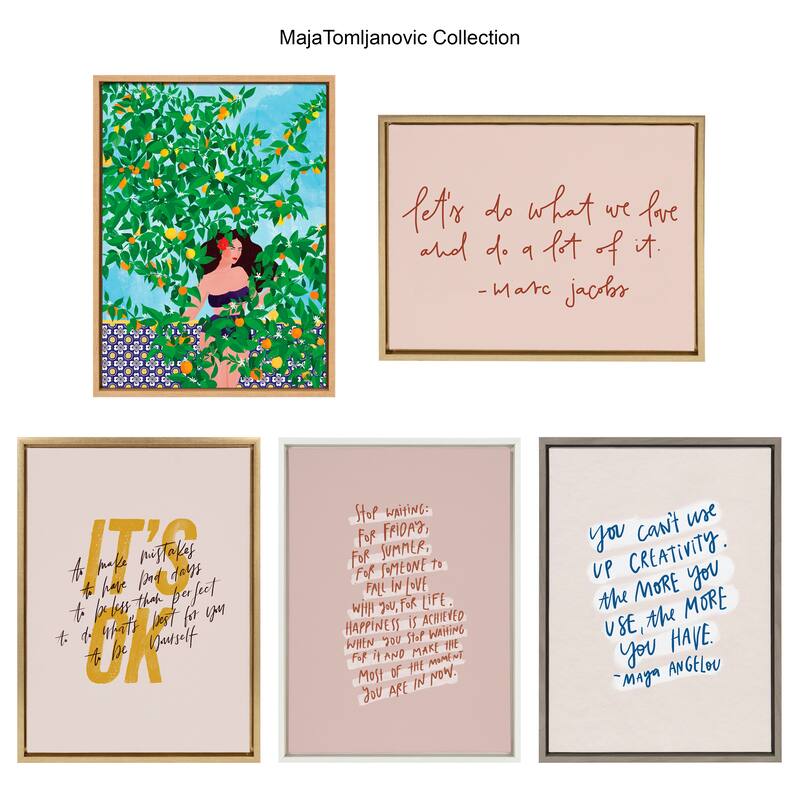 Kate and Laurel Sylvie Sevilla Girl Framed Canvas by Maja Tomljanovic