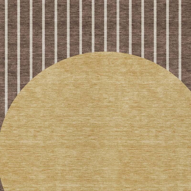 HomeRoots Striped Transitional Rectangle Outdoor Rug