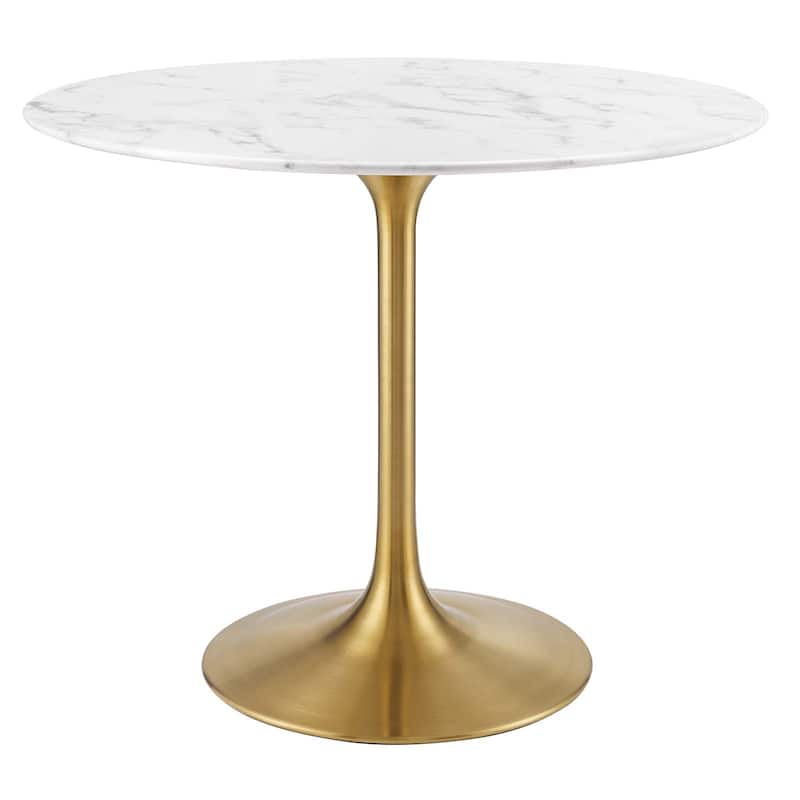 36" Round Artificial Marble Dining Table