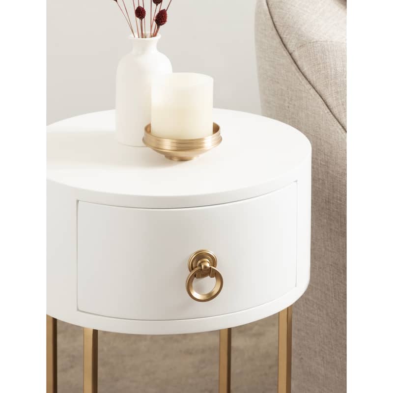 Kate and Laurel Decklyn Glam Round Side Table