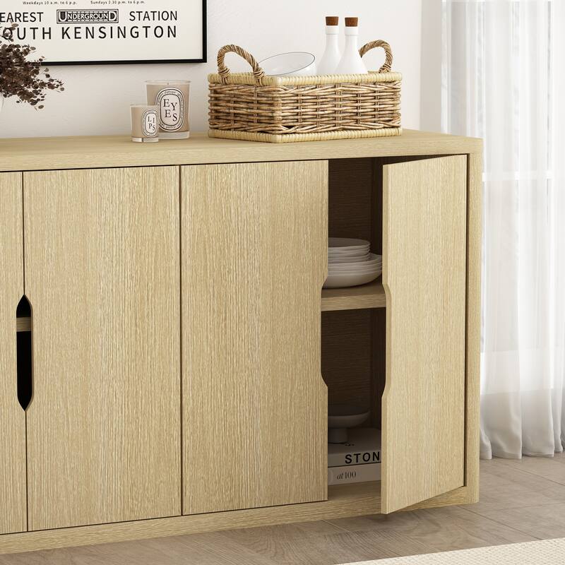 Manhattan Comfort Rivington Modern 4 Shelf Sideboard