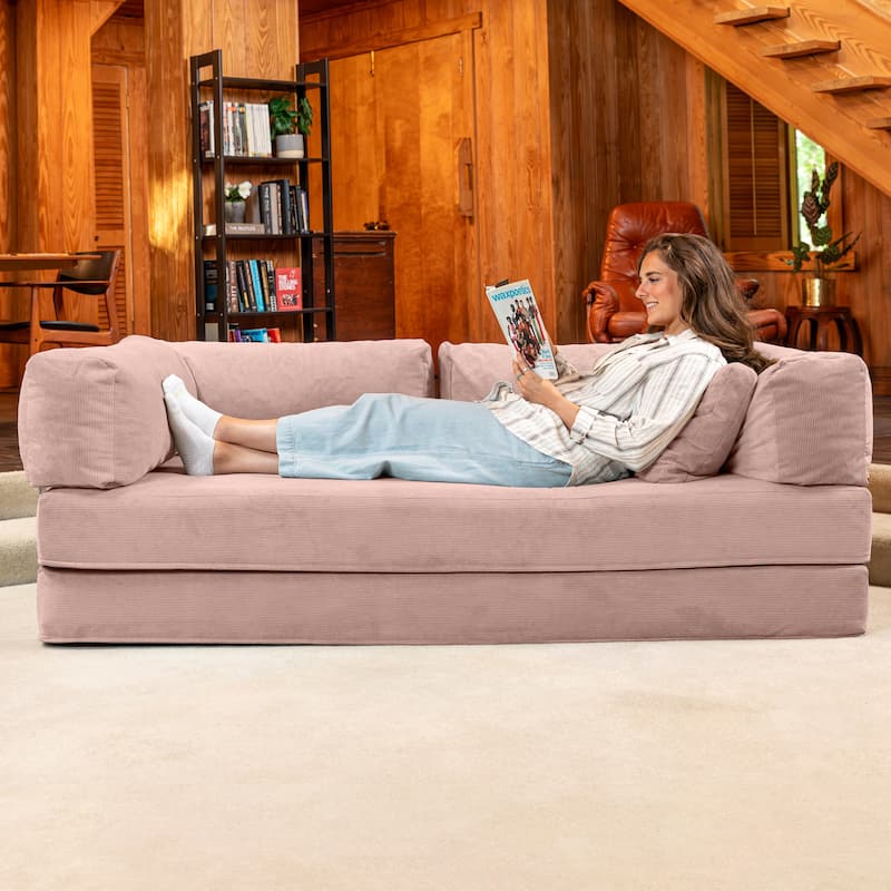 Jaxx Unsofa Modular Convertible Sectional Sofa with Fold Out King Sleeper Bed