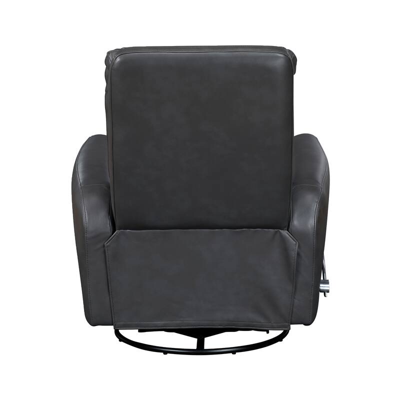 Preston 35" Faux Leather Swivel Glider Recliner - 360-Degree Swivel