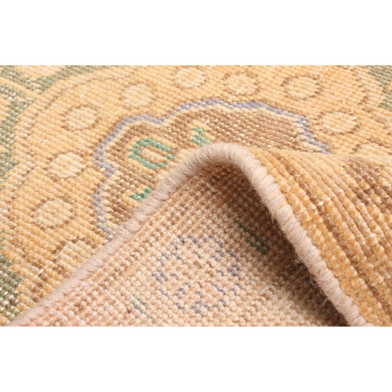 ECARPETGALLERY Hand-knotted Antalya Vintage Beige Wool Rug - 3'3 x 4'8