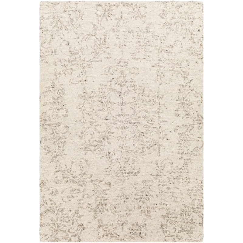 Fatima Handmade Transitional Floral Wool Blend Area Rug