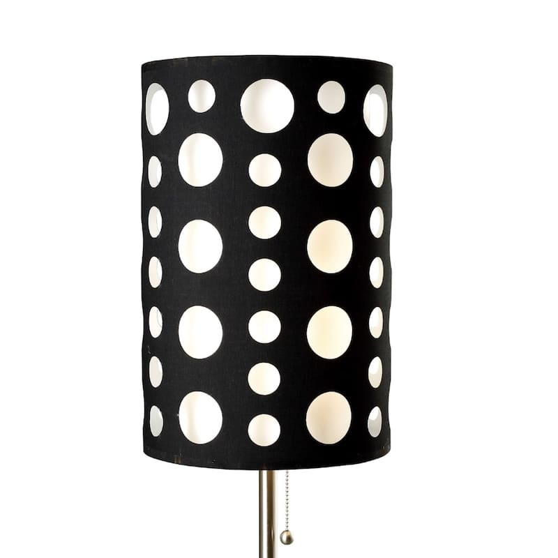 33" Tall Metal Table Lamp, design with Black and White Shade