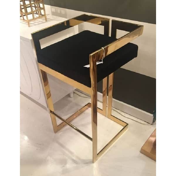 Modern Harvey Stool Black and Gold counter Height) On Sale