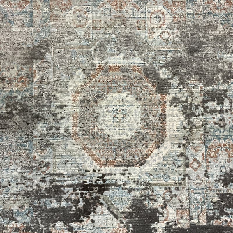 HERAT ORIENTAL Turkish Modern Erased Design Wool & Silk Rug - 2'7" x 4'11"