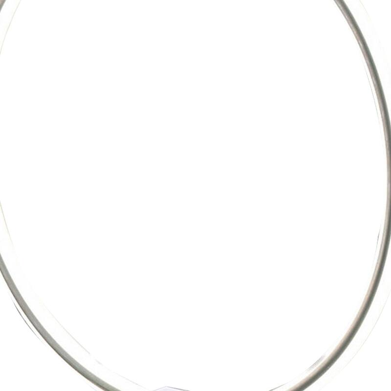 Sine 21 Inch Table Lamp, Modern Circle Ring LED, Sleek Silver Metal Base