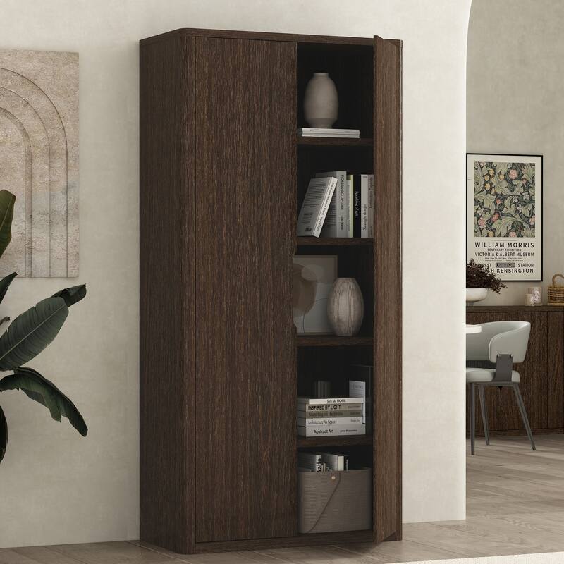 Manhattan Comfort Rivington Modern 38 In Bookcase Cabinet