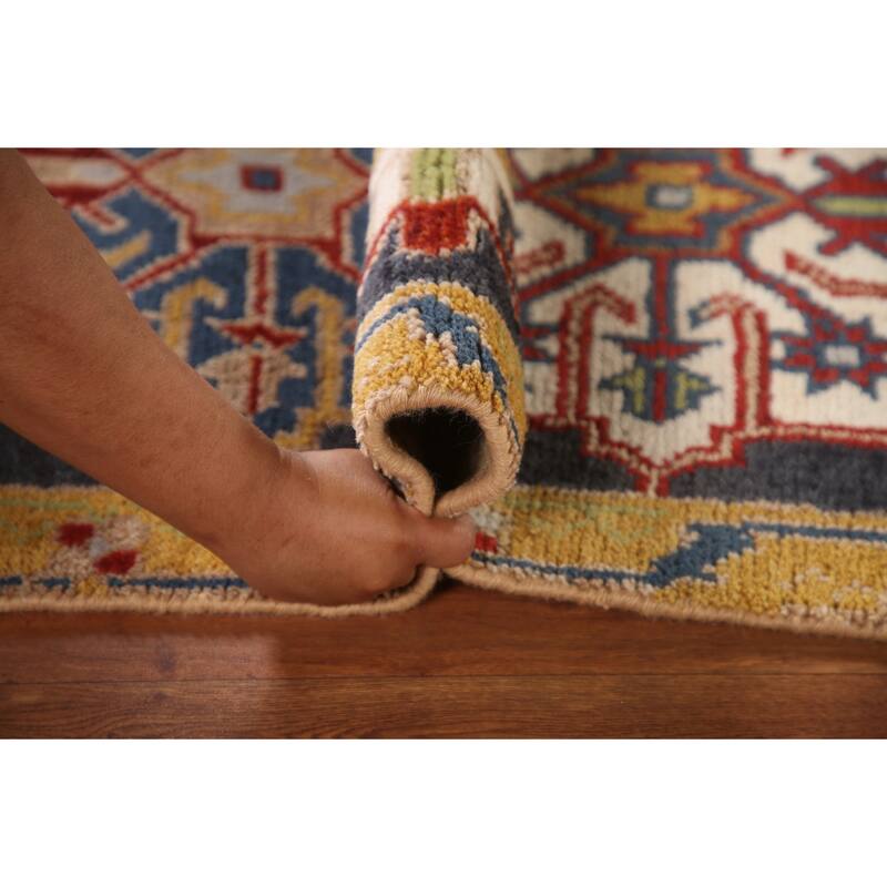 Traditional Kazak Runner Rug Hand-Knotted Wool Carpet - 2'7"x 7'9"