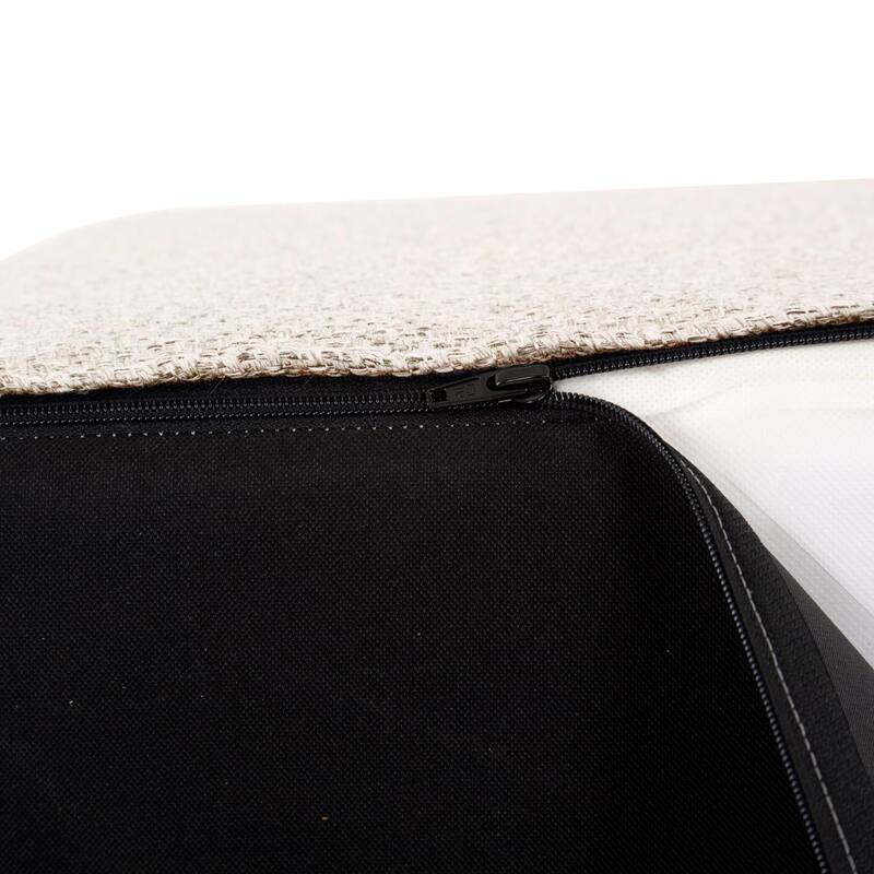 Allan Andrews No Tip Short Block Ottoman with Cover, Panama Collection