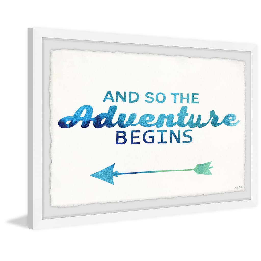 And so the Adventure Begins II Framed Wall Art, Elegant Home Touch - Sophisticated Artwork for Refined Décor