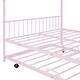 preview thumbnail 10 of 13, Metal Adorable House Full Size House Bed with Twin Size Trundle Bed,Kids and Baby