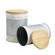 preview thumbnail 22 of 35, Glitzhome Industrial Farmhouse Round Storage End Tables (Set of 2)