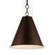 preview thumbnail 1 of 9, Maxim 15162 Veritas 12" Wide Pendant Chestnut Bronze