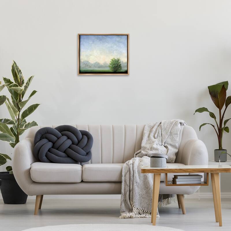 Stupell Serene Morning in Countryside Framed Floater Canvas Wall Art Design By Ashley Davis