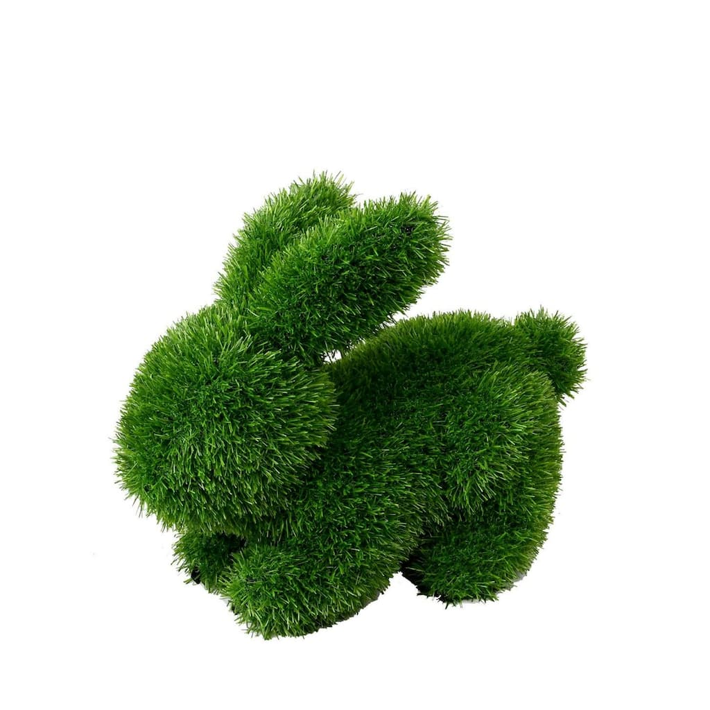 Lying Rabbit Outdoor Artificial Garden Turf Topiary - 23"