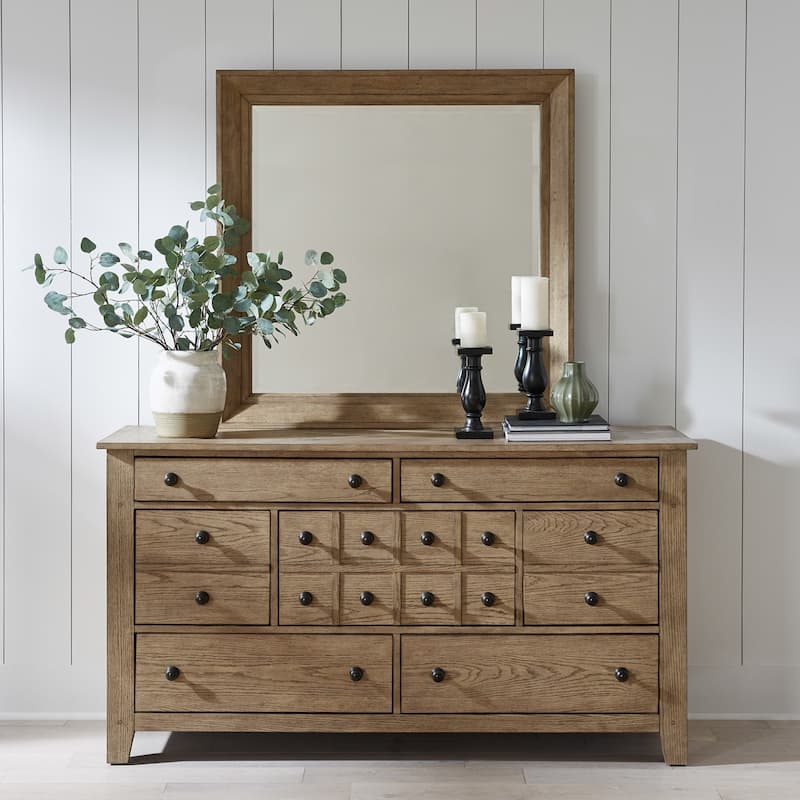 Liberty Furniture Grandpa's Cabin Sleigh Bed, Dresser, Mirror, Chest - California King, King, Queen