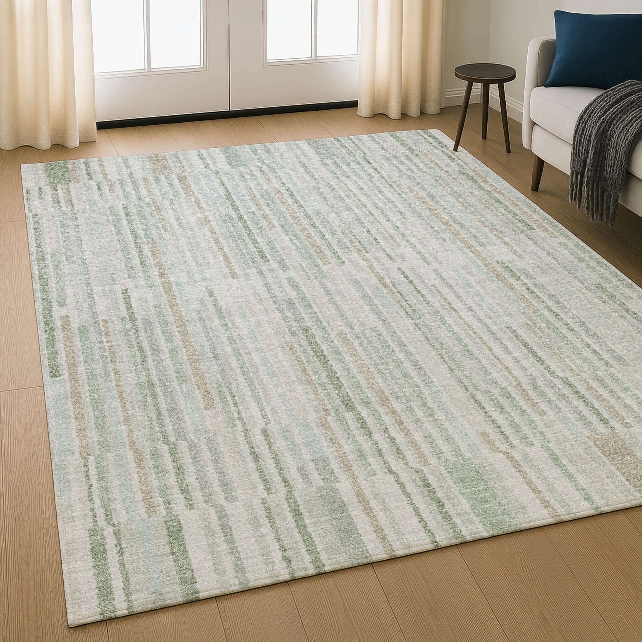 Premium Washable Super Soft Stripe Stack Mayfield Rug