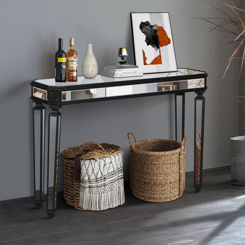 Mirror Console Table Vintage Wood