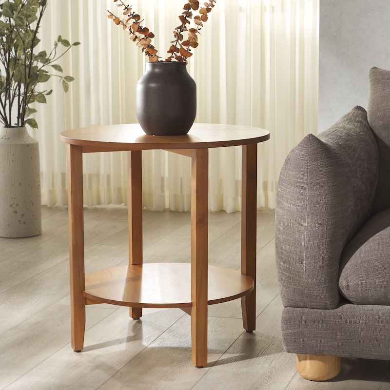 SAFAVIEH Couture Leonardi Round Accent Table - 24"W x 24"D x 24"H - Natural
