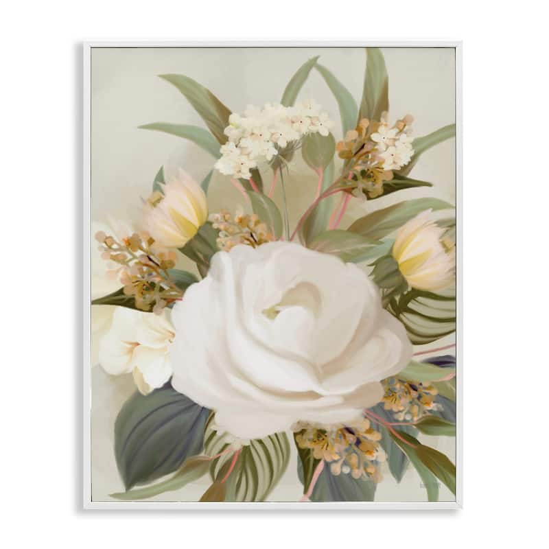 Stupell Charming Soft Rose Bundle Framed Giclee Art Design By House Fenway - 24 x 30 - White