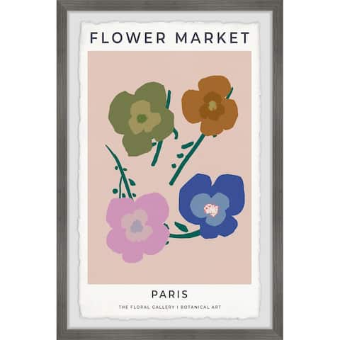 'Flower Market Paris' Framed Painting Print