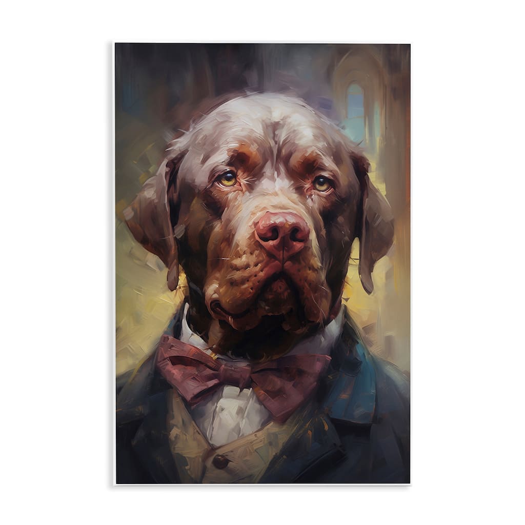 Stupell Dog in Timeless Suit Fashion Wall Plaque Art Design By Wumples