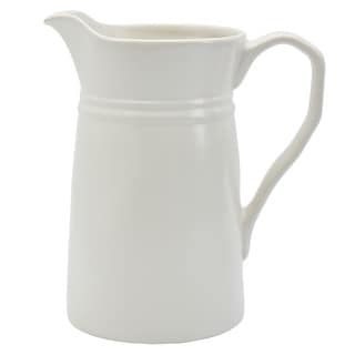 Bee & Willow White Earthenware 9.5" X 6" X 10.5" H Pticher