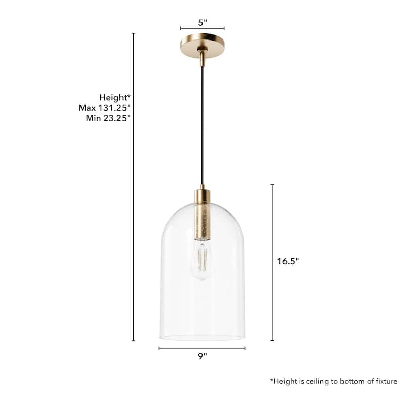 Hunter 16" Lochemeade 1-Light Pendant - Kitchen Island, Dining Room, Bedroom - Modern Farmhouse, Contemporary, Industrial