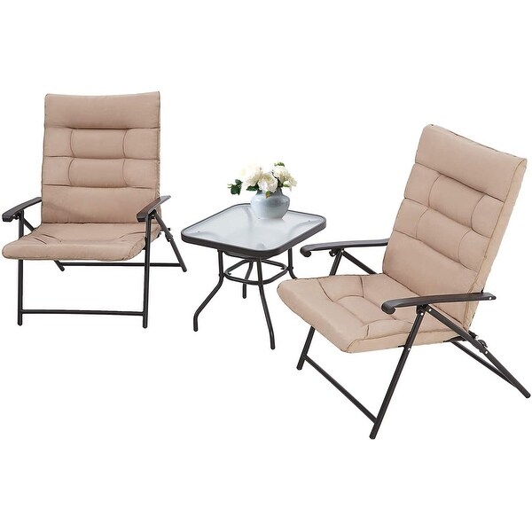 SUNCROWN 3 Piece Outdoor Patio Folding Chairs. Opens flyout.