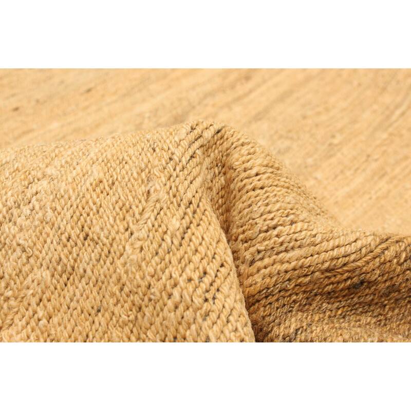 ECARPETGALLERY Flat-Weave Natural Tan Wool Tapestry Kilim - 4'10 x 6'3