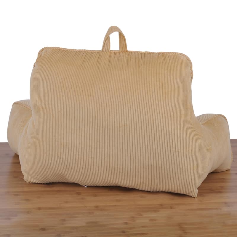 Cotton Corduroy Lounger Bed Rest Pillow Adjustable DIY Filling