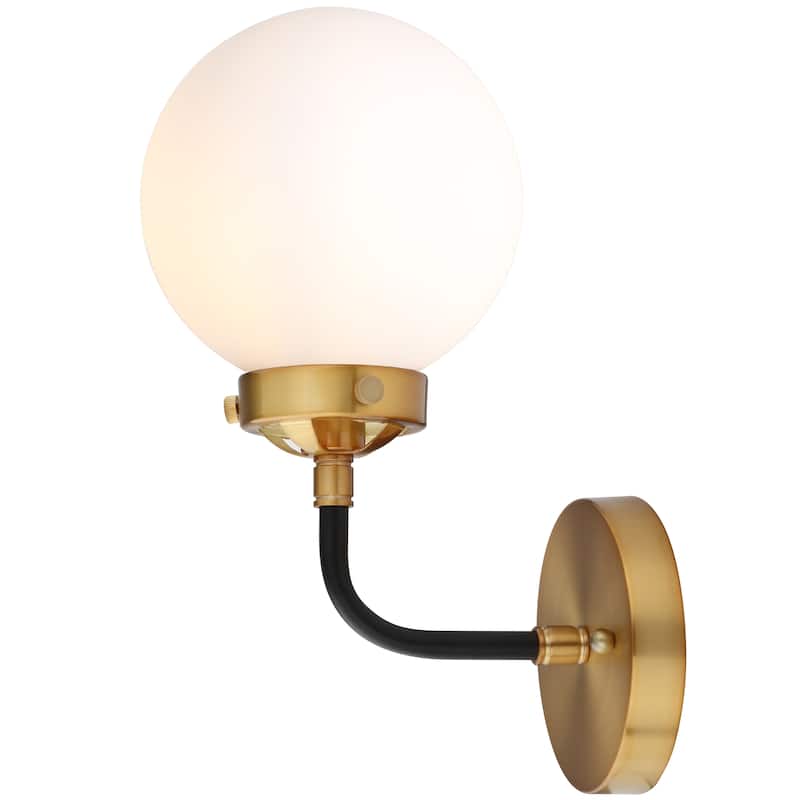 Bevin Contemporary Transitional Iron/Glass LED Vanity Light, by JONATHAN Y