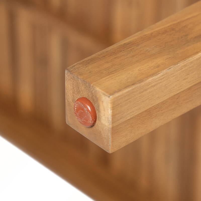 5 - Piece Patio Furniture Set with Acacia Wood Table and 4 Chairs