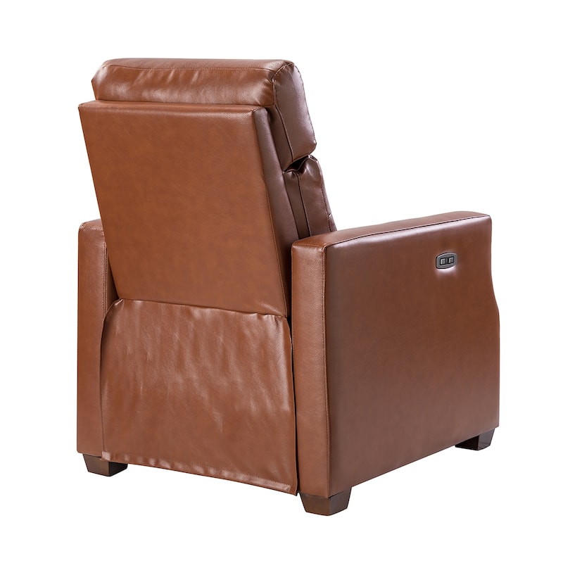 Alina 31.50" Wide Genuine Leather Power Recliner with USB Port