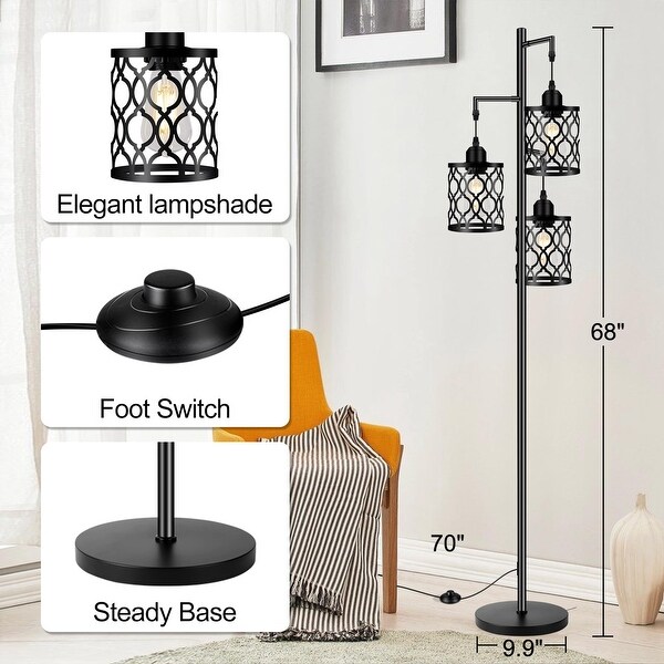 Rustic metal floor lamp outlet