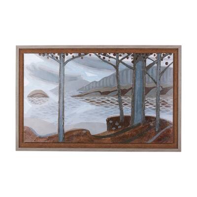 Windy Day (48.5 x 29.5) Framed Canvas Art Print