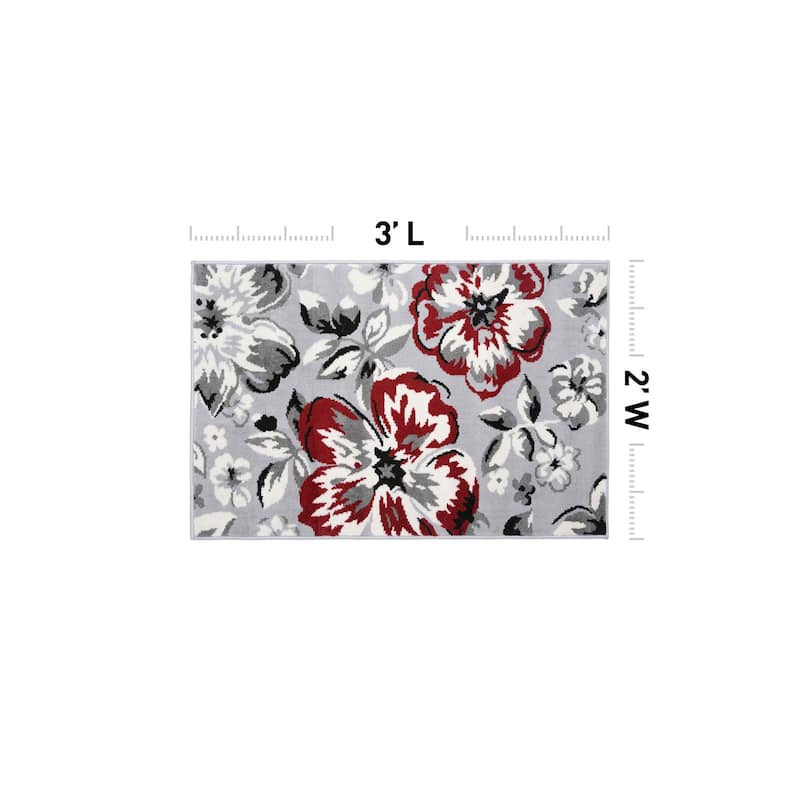 World Rug Gallery Modern Floral Design Area Rug