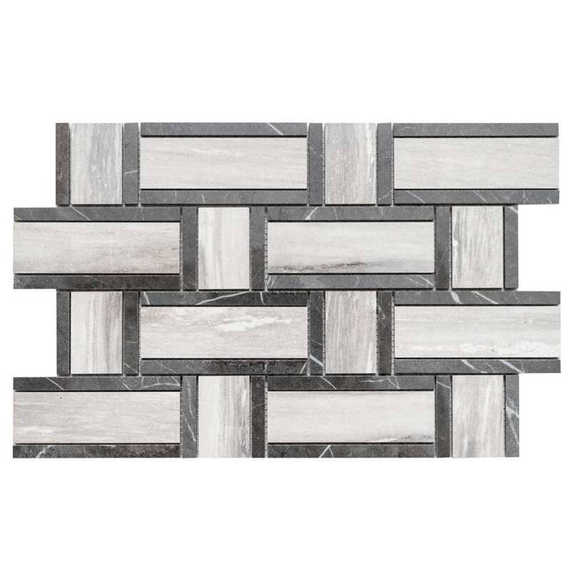 The Tile Life Stately Tre Basketweave 9.5x14 Porcelain Floor & Wall Tile