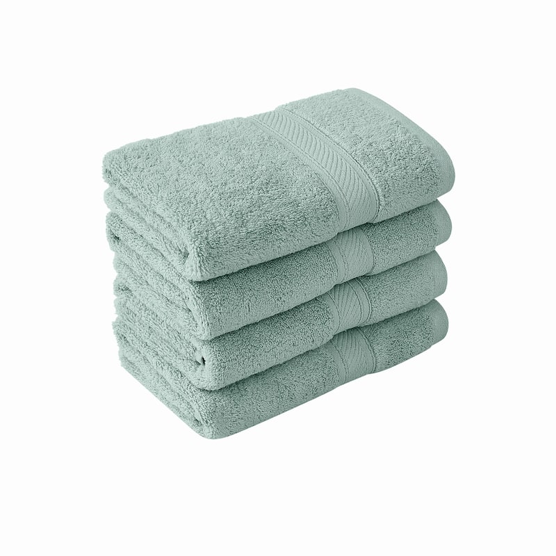 Royal Velvet Regal Plush Towel Collection - 4 Bath Towels - Sea Mist