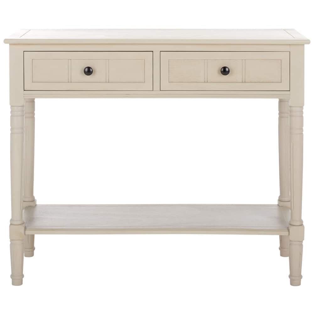 SAFAVIEH Camilla Grey 2-Drawer Console Table - 35.8" x 13.8" x 29.5" - 36"W x 14"D x 30"H
