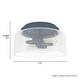 preview thumbnail 5 of 8, Hunter Hartland 2-Light Flush Mount Ceiling Light, Damp Rated - Bathroom, Bedroom, Hallway - Farmhouse, Industrial